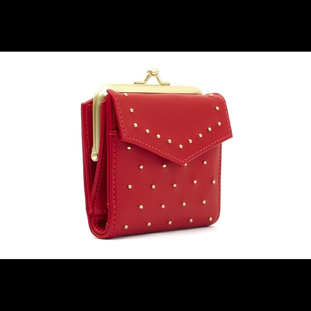 Red Studded Wallet - Picture 2 of 3